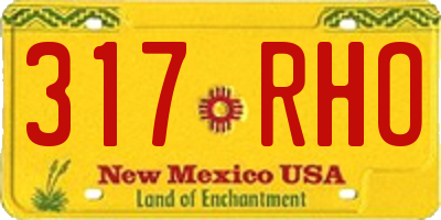 NM license plate 317RHO
