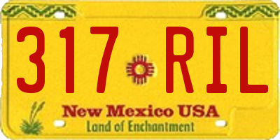NM license plate 317RIL