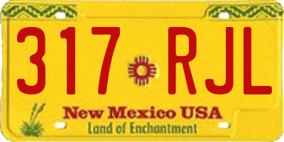 NM license plate 317RJL