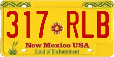 NM license plate 317RLB