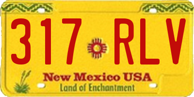 NM license plate 317RLV