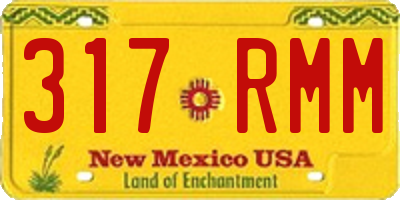 NM license plate 317RMM