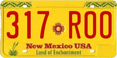 NM license plate 317ROO