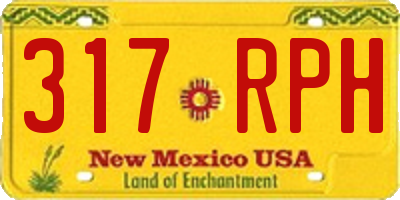 NM license plate 317RPH