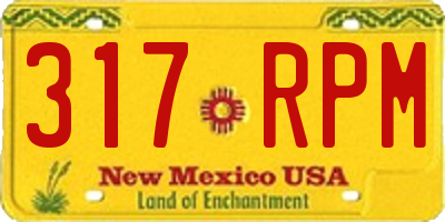 NM license plate 317RPM