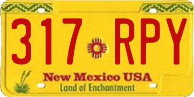 NM license plate 317RPY
