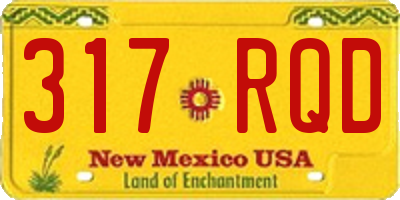 NM license plate 317RQD