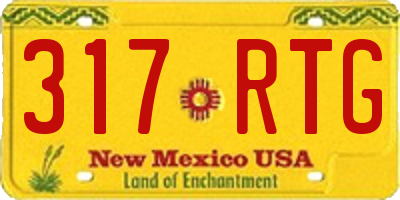 NM license plate 317RTG