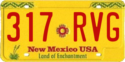 NM license plate 317RVG