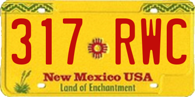NM license plate 317RWC