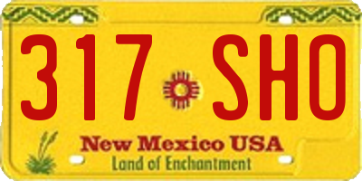 NM license plate 317SHO
