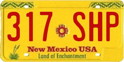 NM license plate 317SHP