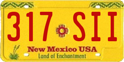 NM license plate 317SII