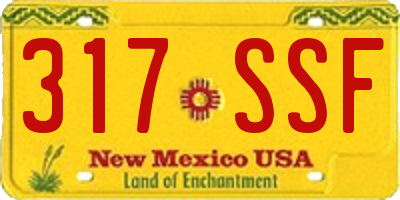 NM license plate 317SSF