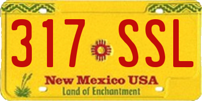 NM license plate 317SSL