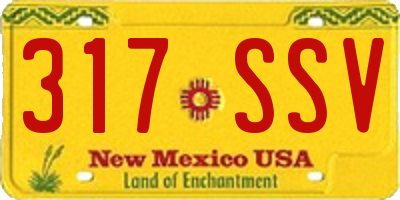 NM license plate 317SSV