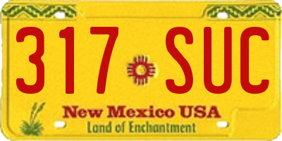 NM license plate 317SUC