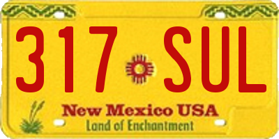 NM license plate 317SUL