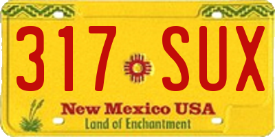 NM license plate 317SUX