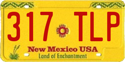 NM license plate 317TLP