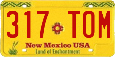 NM license plate 317TOM