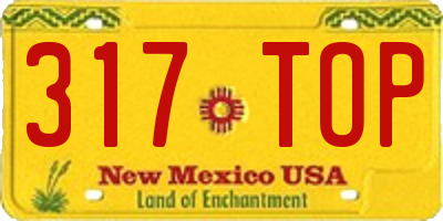 NM license plate 317TOP