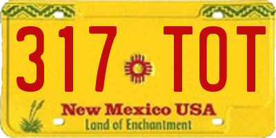NM license plate 317TOT