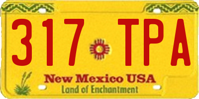 NM license plate 317TPA