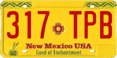 NM license plate 317TPB