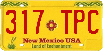 NM license plate 317TPC