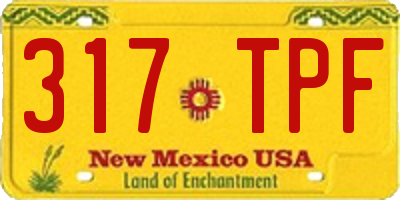 NM license plate 317TPF