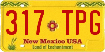 NM license plate 317TPG