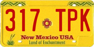 NM license plate 317TPK