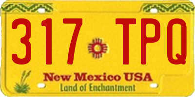 NM license plate 317TPQ