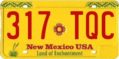 NM license plate 317TQC