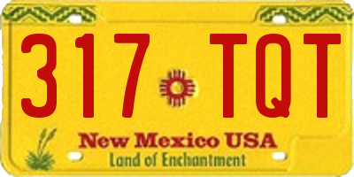 NM license plate 317TQT