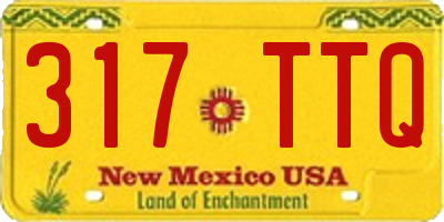 NM license plate 317TTQ