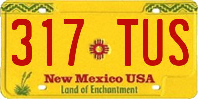 NM license plate 317TUS