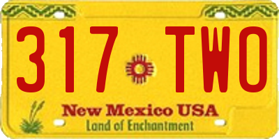 NM license plate 317TWO