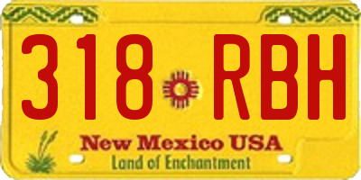 NM license plate 318RBH