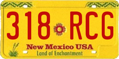 NM license plate 318RCG