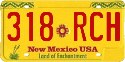 NM license plate 318RCH