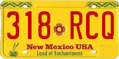 NM license plate 318RCQ
