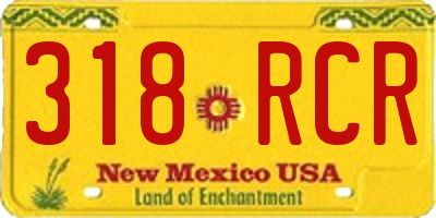 NM license plate 318RCR