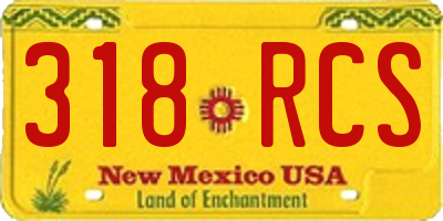 NM license plate 318RCS