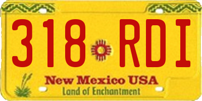 NM license plate 318RDI