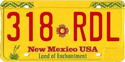 NM license plate 318RDL