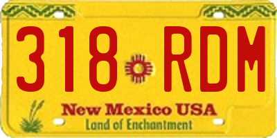 NM license plate 318RDM