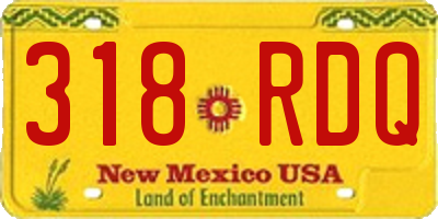 NM license plate 318RDQ