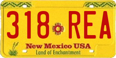 NM license plate 318REA